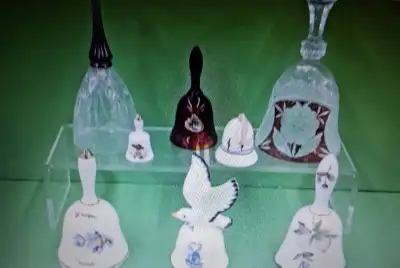 8 Bells Crystal & Porcelain 2" -  6.75" Tall, View more