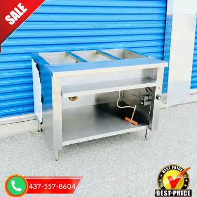  Commercial three well steam buffet table like new, View more