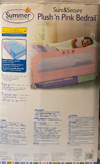 Summer Infant Sure & Secure Plush Feet n Pink Bed Rail