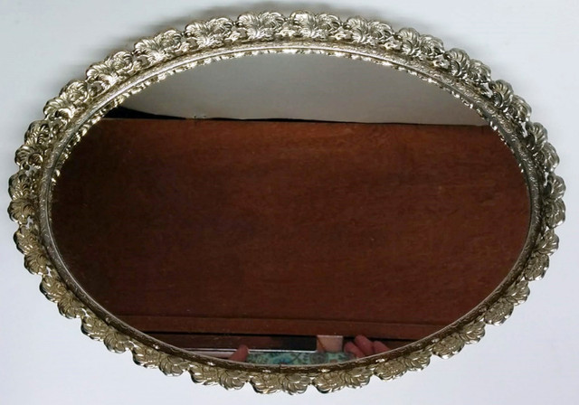 Vintage Mirrored Vanity Tray 13" in Home Décor & Accents in Hamilton - Image 3