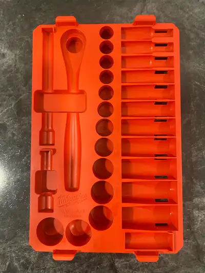 New Milwaukee PACKOUT SAE 28pc 3/8” Replacement Tray, View more