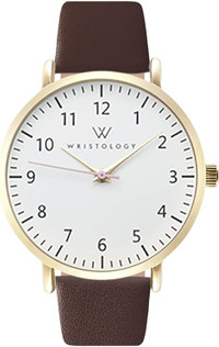 WRISTOLOGY Olivia Women's Analog Watch - Brown Leather Band