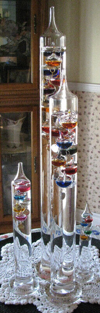 Galileo Glass Thermometer Mixed Lot of 4 XL/L/M/S