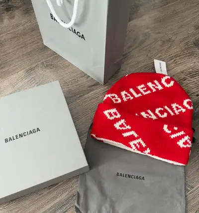 Balenciaga winter hat red, View more