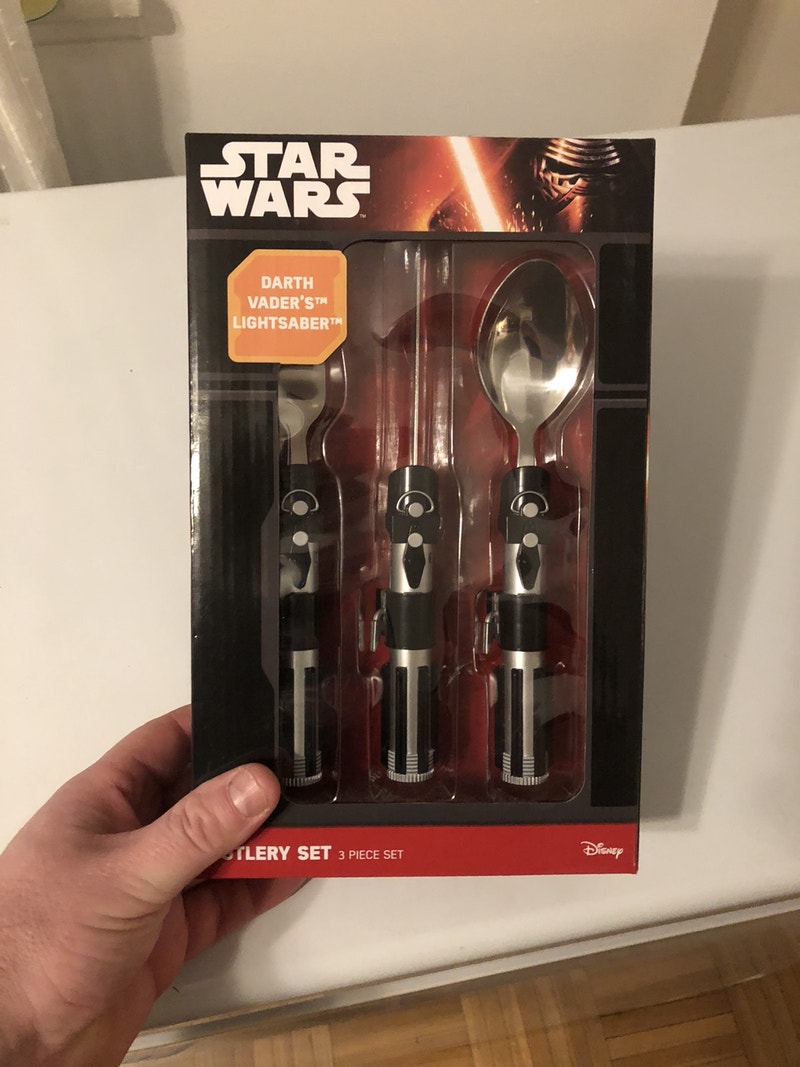 New 3 piece darth vader lightsaber collectible cutlery set Arts