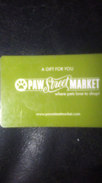 paw street market pet supplies card