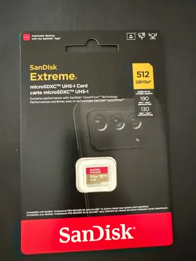 SanDisk Extreme 512GB MicroSD, View more
