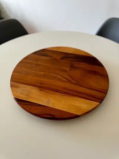 Wooden Dining Table Turntable Swivel Plate for Dining Centrepiece for Sharing Diameter: 45 cm