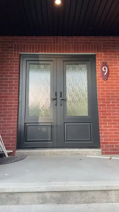 Thermal Break Aluminum Double Entry Door with Smart Lock, View more