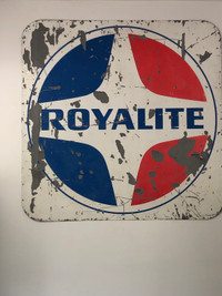 Royalite sign 5 foot metal oil and gas sign 600.00