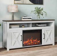 TV stand with fireplace 