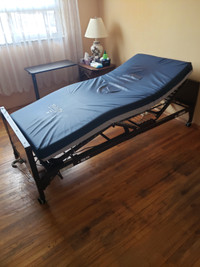 Medline Medlite Full-Electric Low Bed with mattress.