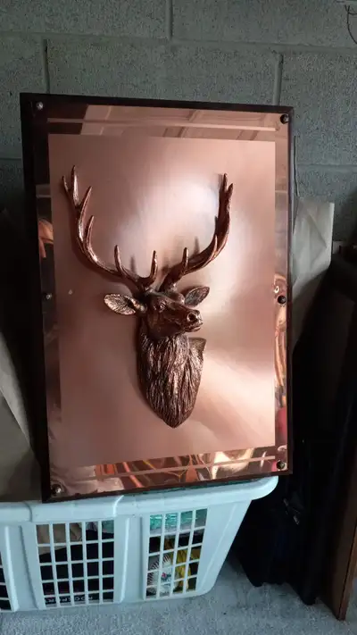 Copper Deer Head Wall Hanging , View more