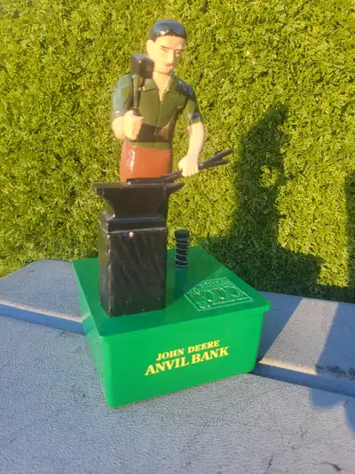 JOHN DEERE COLLECTIBLE Animated Blacksmith Anvil Bank, View more