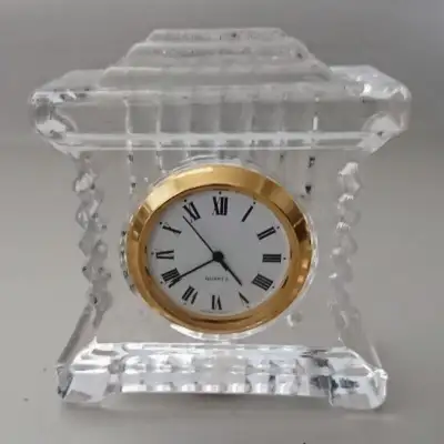 Vintage 24% Lead Crystal Mantel Clock, View more