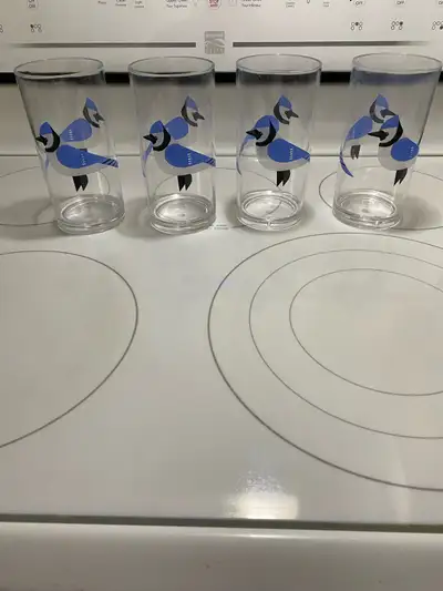 4 verres pour l’extérieur geais bleus, View more