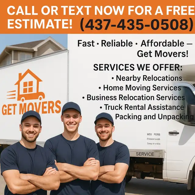 Same Day Movers! Last-Minute? Call Get Movers63611990361345120