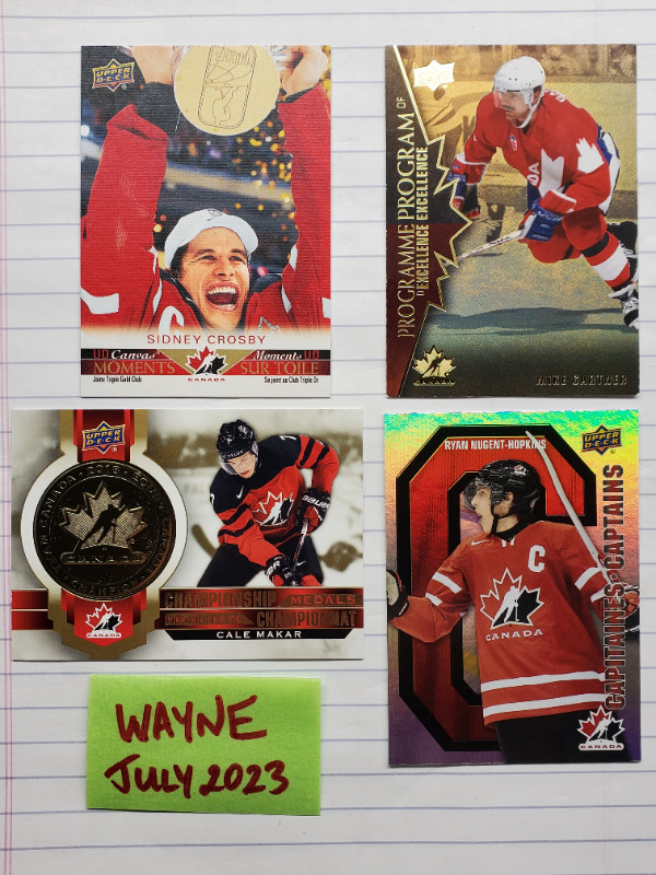 *** 2021-22 TEAM CANADA TIM HORTONS NHL UPPER DECK HOCKEY CARDS in Arts & Collectibles in City of Toronto