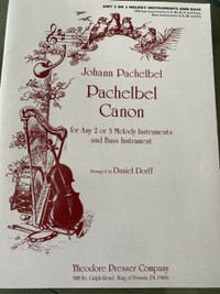 Music for melody & bass instruments. Pachelbel
