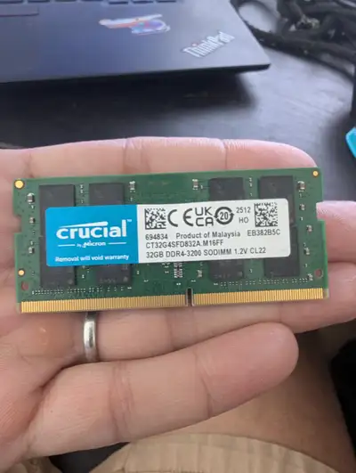Crucial Sodimm 32 Go DDR4 3200, View more