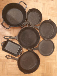 Cast iron 7pc. for $60
