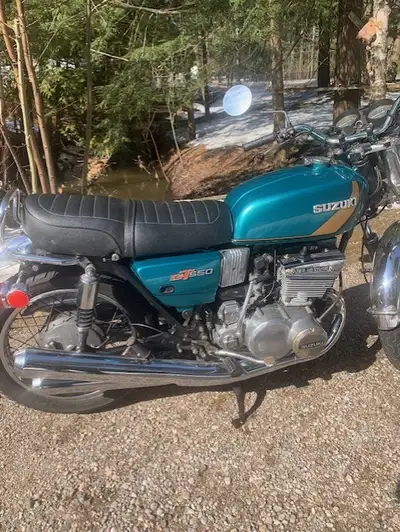 1974 Suzuki GT550. Entire engine rebuilt. New pistons and re-bore, all crankshaft bearings and seals...