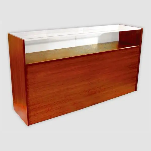 jewelry showcases for sale 4 foot glass and congiac wood color in Hutches & Display Cabinets in Edmonton - Image 6