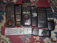 Sony, Hitachi, Toshiba, Panasonic, Technics  remote controllers