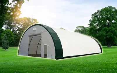 High Quality Dome Storage Shelter 40'x80'x20' (450g PVC) Petroli, View more