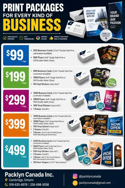 PRINT PACKAGES FOR EVERY KIND OF BUSINESS, View more