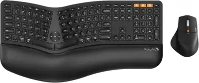 Ergonomic Wireless Keyboard Mouse, ProtoArc EKM01, View more