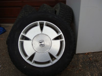 4-195 65 r15 winter tires on honda civic wheels (perelli winter)