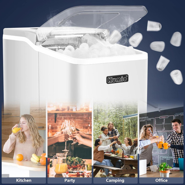 KUMIO Ice Maker Portable Countertop, Compact Ice Maker Machine, in Arts & Collectibles in Markham / York Region - Image 4