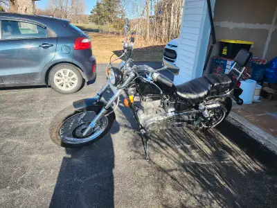 1999 Suzuki Savage runs great. Kept out of the rain and kept inside over winter too.