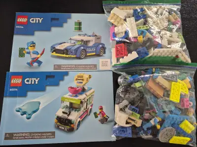 This Lego City set, number 60314, includes both the police car and the ice cream truck, offering dou...