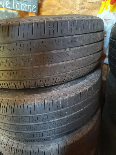 A set of 4 tires. 16 in rims and the tires that go with it. From a Mazda cx3 2019 Willing to take of...
