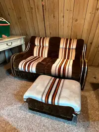 Vintage  Sofa , Ottoman 1970 2 Seater