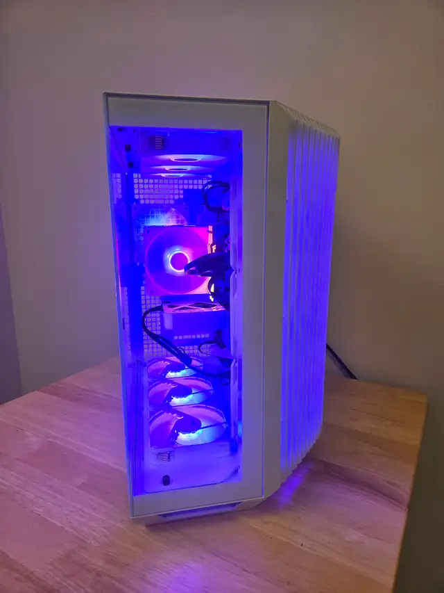 White ARGB Gaming PC - Ryzen 5 7600X+RTX 5060, RTX 5080 Ready ...
