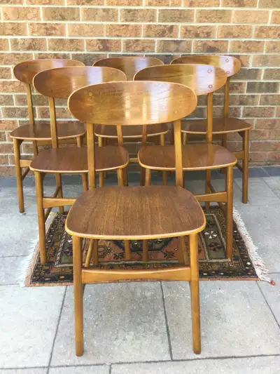 Teak Mid Century Borg Mogensen Dining Chairs MCM, View more