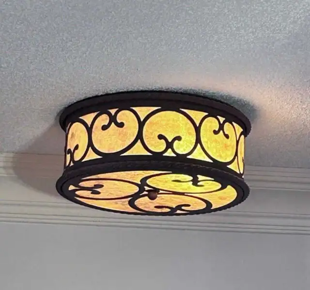 Farmhouse Rustic Flush Mount Ceiling Light Fixture 17" in Indoor Lighting & Fans in Mississauga / Peel Region - Image 2