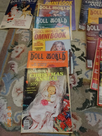 DOLL WORLD, books, magazines, for new collector, older one ,