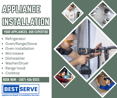 Appliance Installation by experienced Installer same day, View more