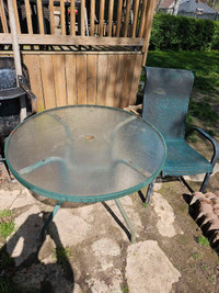 Patio table and chair