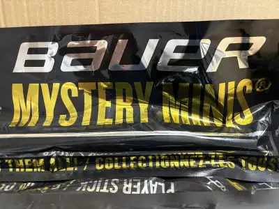 New 2025 Bauer mystery mini hockey sticks. Collect them all. Many available. Right hand twigs.