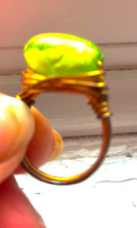 Healing stone ring hand custom made New