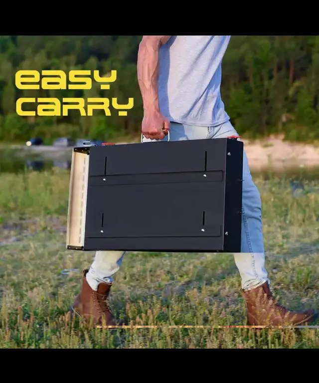 SELPONT Grill Table with Double-Shelf for Outdoor Prep,Folding G in Patio & Garden Furniture in Hamilton - Image 6