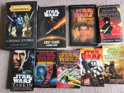 Lot of 9 Star Wars books, View more