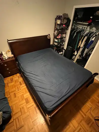 Queen Bed Frame and mattress , View more