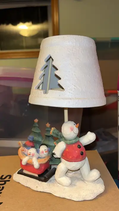 Snowman Christmas candle holder lamp, View more