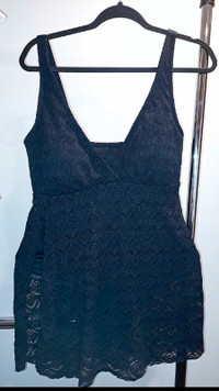 BNWT Black Crochet Swimdress size 14